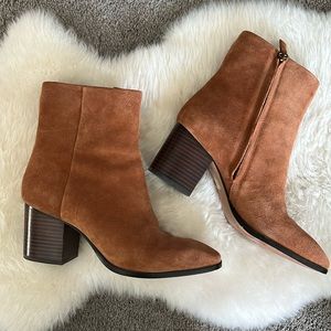 J crew suede leather boot bootie